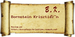 Bornstein Krisztián névjegykártya